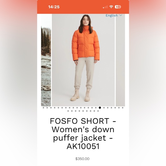 Audvik - FOSFO SHORT - Women's down puffer jacket - Orange - Small - Picture 7 of 10